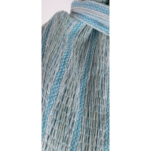 Splendid Dress Womens Size Large Maxi Striped Teal/White - Picture 4 of 14